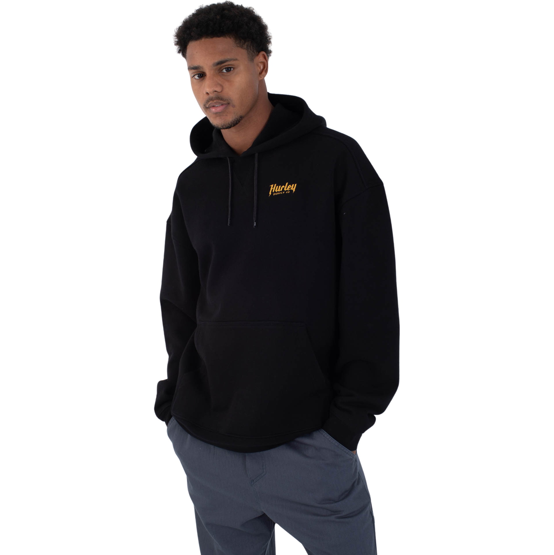 2026 Hurley Hommes Sweat à Capuche Ironclad Heavyweight PO HFA25MMFT04653 - Newprint